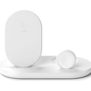 Беспроводное зарядное устройство для Belkin 3 в 1 iPhone/Watch/AirPods (WIZ001VFWH) White