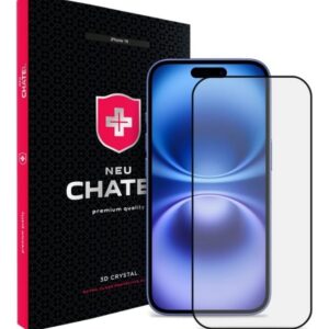 Защитное стекло +NEU Chatel Corning Gorilla Glass with Mesh for iPhone 16 Plus/15 Plus Front Black