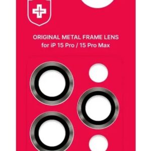 Защитные линзы на камеру +NEU Chatel Metal Frame Lens Protector Glass for iPhone 15 Pro/15 Pro Max Silver