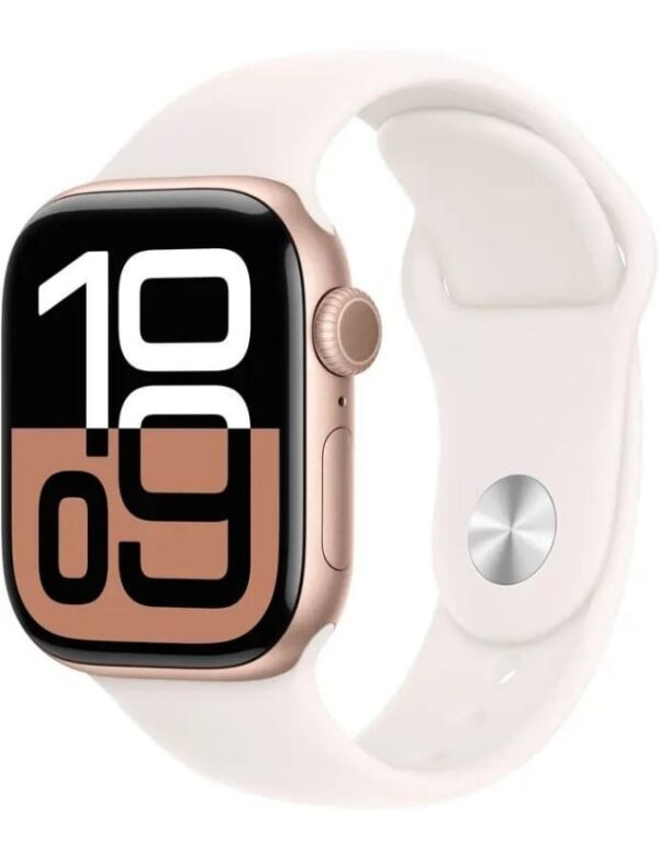 Apple Watch Series 10 42mm Rose Gold Aluminium Case with Light Blush Sport Band - M/L (MWWJ3)