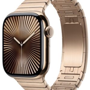 Apple Watch Series 10 GPS + LTE 42mm Gold Titanium Case with Gold Link Bracelet (MXMC3)