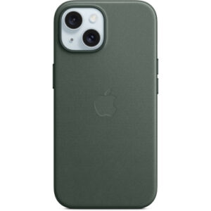 Оригинальный чехол FineWoven Case with MagSafe для iPhone 15 (Evergreen) (MT3J3)