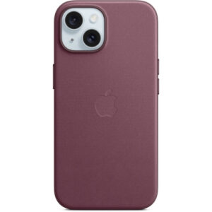 Оригинальный чехол FineWoven Case with MagSafe для iPhone 15 (Mulberry) (MT3E3)