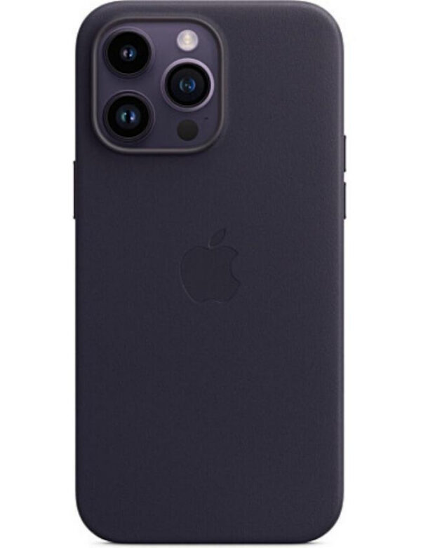 Оригинальный чехол Leather Case with MagSafe для iPhone 14 Pro Max (Ink) (MPPP3)