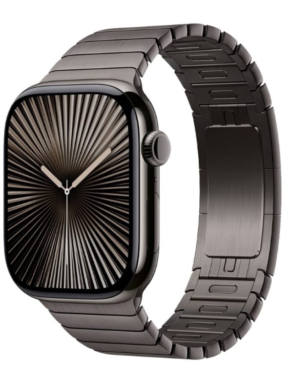 Apple Watch Series 10 GPS + LTE 46mm Slate Titanium Case with Slate Link Bracelet (MXMK3)