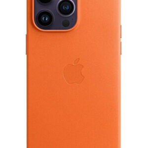 Оригинальный чехол Leather Case with MagSafe для iPhone 14 Pro Max (Orange) (MPPR3)
