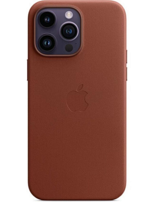 Оригинальный чехол Leather Case with MagSafe для iPhone 14 Pro Max (Umber) (MPPQ3)