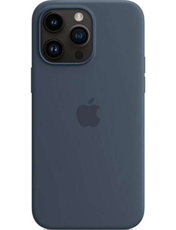 Оригинальный чехол Silicone Case with MagSafe для iPhone 14 Pro Max (Storm Blue) (MPTQ3)