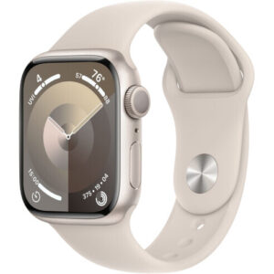 Apple Watch Series 9 41mm Starlight Aluminum Case with Starlight Sport Band - M/L (MR8U3)