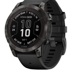 Смарт-часы Garmin Fenix 7 Pro Sapphire Solar, Carbon Grey DLC Titanium with Black Band