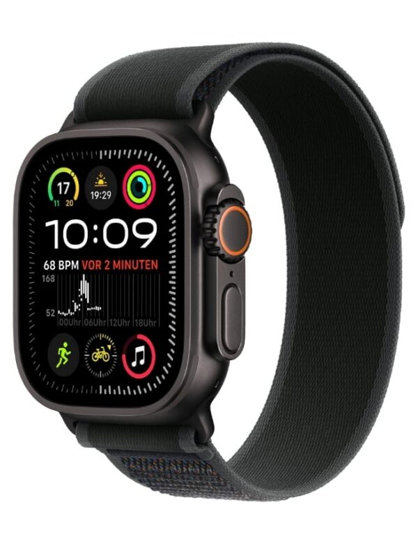Apple Watch Ultra 2 GPS + LTE 49mm Black Titanium Case with Black Trail Loop - S/M (MX4U3) 2024