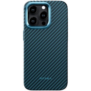 Чехол Pitaka MagEZ Case Pro 4 Twill 1500D with MagSafe для Apple iPhone 15 Pro (Black/Blue) (KI1508PP)