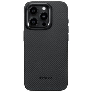 Чехол Pitaka MagEZ Case Pro 4 Twill 600D with MagSafe для Apple iPhone 15 Pro (Black/Grey) (KI1501PPA)