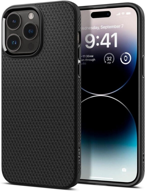 Чехол Spigen Liquid Air для Apple iPhone 14 Pro Max (Matte Black) (ACS04813)