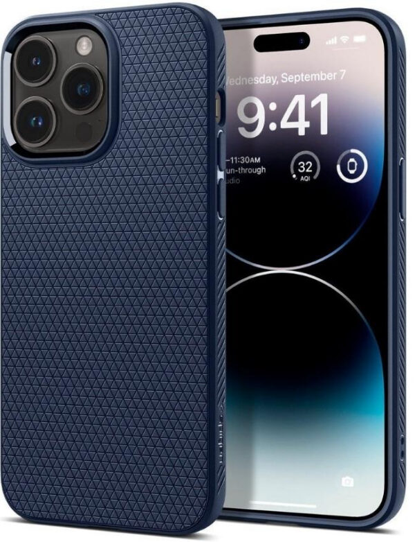 Чехол Spigen Liquid Air для Apple iPhone 14 Pro Max (Navy Blue) (ACS04814)