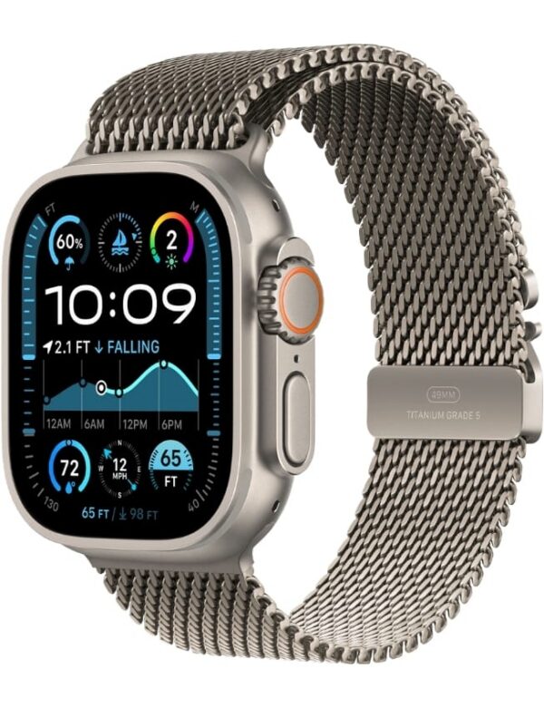 Apple Watch Ultra 2 GPS + LTE 49mm Titanium Case with Natural Titanium Milanese Loop - Large (MX5T3) 2024