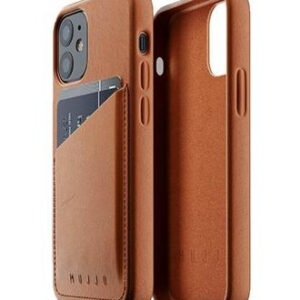 Чехол кожаный MUJJO для Apple iPhone 12 / 12 Pro Full Leather Wallet Case Tan