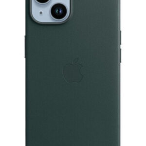 Оригинальный чехол Leather Case with MagSafe для iPhone 14 (Forest Green) (MPP53)