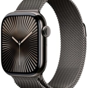 Apple Watch Series 10 GPS + LTE 42mm Slate Titanium Case with Slate Milanese Loop (MX053)