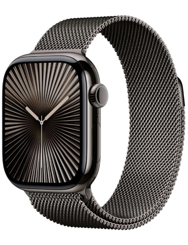 Apple Watch Series 10 GPS + LTE 42mm Slate Titanium Case with Slate Milanese Loop (MX053)