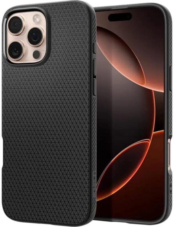 Чехол Spigen Liquid Air для iPhone 16 Pro Max (Matte Black) (ACS07988)