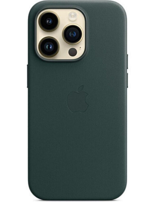 Оригинальный чехол Leather Case with MagSafe для iPhone 14 Pro (Forest Green) (MPPH3)