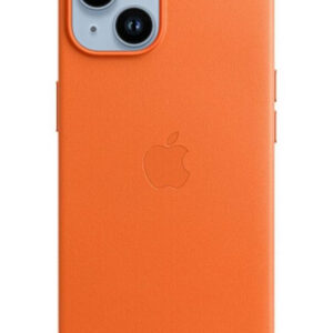 Оригинальный чехол Leather Case with MagSafe для iPhone 14 (Orange) (MPP83)