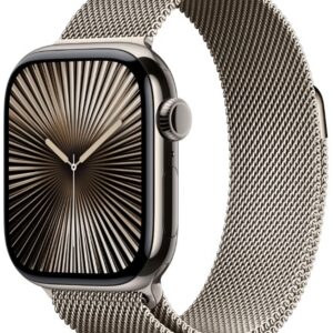 Apple Watch Series 10 GPS + LTE 42mm Natural Titanium Case with Natural Milanese Loop (MWXF3)
