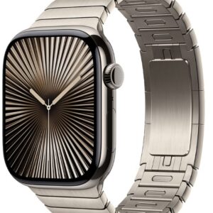Apple Watch Series 10 GPS + LTE 46mm Natural Titanium Case with Natural Link Bracelet (MXMF3)