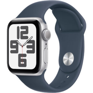Apple Watch Series SE 2 40mm Silver with Storm Blue Sport Band (M/L) (MRE23) 2023