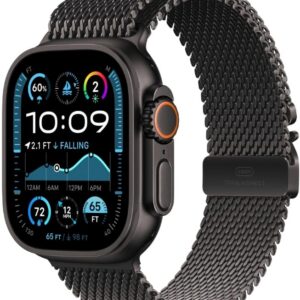 Apple Watch Ultra 2 GPS + LTE 49mm Black Titanium Case with Black Titanium Milanese Loop - Large (MYTC3) 2024