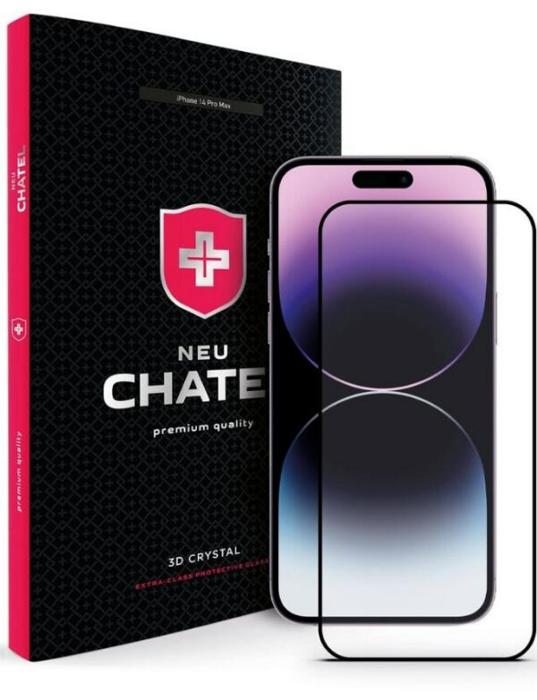 Защитное скло +NEU Chatel Full Cover Crystal with Mesh for iPhone 14 Pro Max Front Clear