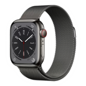 Apple Watch Series 8 41mm GPS + LTE, Graphite Stainless Steel Case with Graphite Milanese Loop (MNJL3/MNJM3)