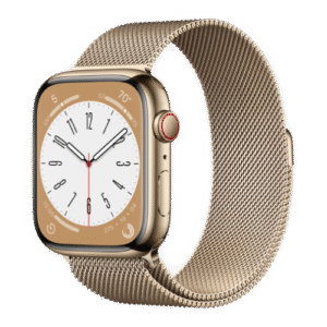 Apple Watch Series 8 41mm GPS + LTE, Gold Stainless Steel Case with Gold Milanese Loop (MNJE3/MNJF3)
