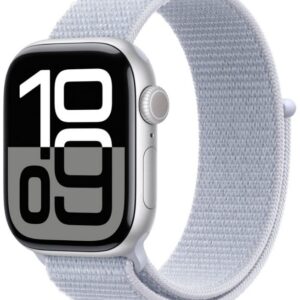 Apple Watch Series 10 42mm Silver Aluminium Case with Blue Cloud Sport Loop (MWWD3)
