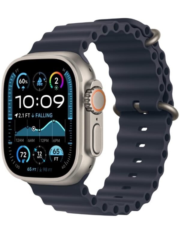 Apple Watch Ultra 2 GPS + LTE 49mm Titanium Case with Navy Ocean Band (MX4D3) 2024