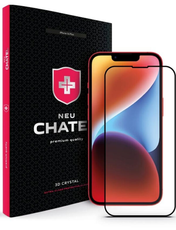 Защитное скло +NEU Chatel Full Cover Crystal with Mesh for iPhone 14 Plus Front Clear
