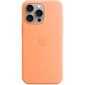 Чехол Silicone Case with MagSafe для iPhone 15 Pro Max (Orange Sorbet) (MT1W3) (Original Assembly)