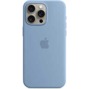 Чехол Silicone Case with MagSafe для iPhone 15 Pro (Winter Blue) (MT1L3) (Original Assembly)