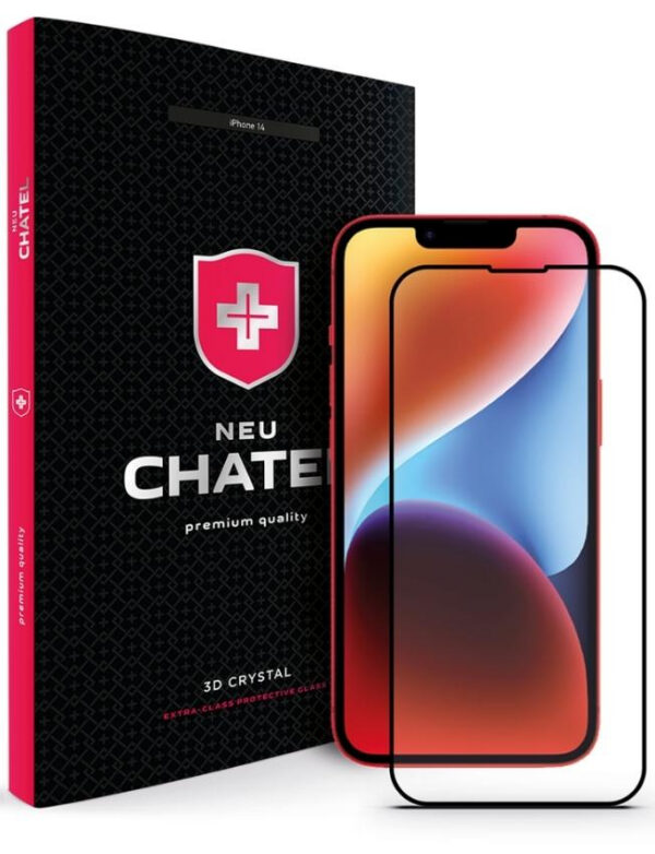 Защитное скло +NEU Chatel Full Cover Crystal with Mesh for iPhone 14 Front Clear