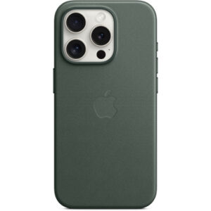 Оригинальный чехол FineWoven Case with MagSafe для iPhone 15 Pro (Evergreen) (MT4U3)