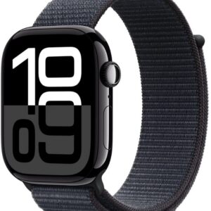Apple Watch Series 10 46mm Jet Black Aluminium Case with Ink Sport Loop (MWWR3)