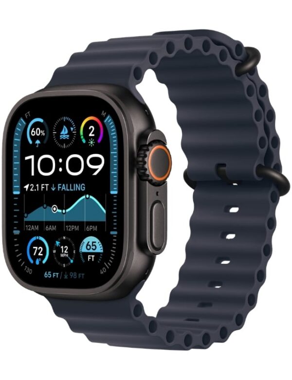 Apple Watch Ultra 2 GPS + LTE 49mm Black Titanium Case with Navy Ocean Band (MYPA3) 2024