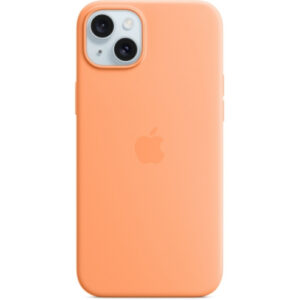 Чехол Silicone Case with MagSafe для iPhone 15 (Orange Sorbet) (MT0W3) (Original Assembly)