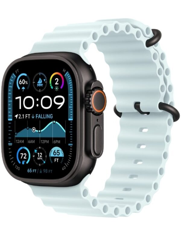 Apple Watch Ultra 2 GPS + LTE 49mm Black Titanium Case with Ice Blue Ocean Band (MYP83) 2024