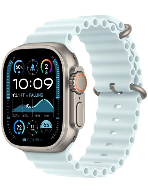 Apple Watch Ultra 2 GPS + LTE 49mm Titanium Case with Ice Blue Ocean Band (MXTF3) 2024
