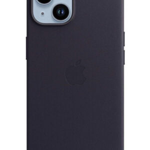 Оригинальный чехол Leather Case with MagSafe для iPhone 14 (Ink) (MPP63)