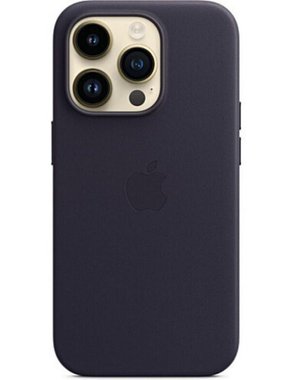 Оригинальный чехол Leather Case with MagSafe для iPhone 14 Pro (Ink) (MPPJ3)