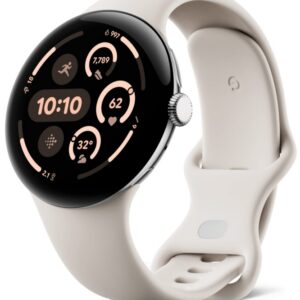 Смарт-часы Google Pixel Watch 3 LTE 45mm Polished Silver Aluminum Case / Porcelain Active Band