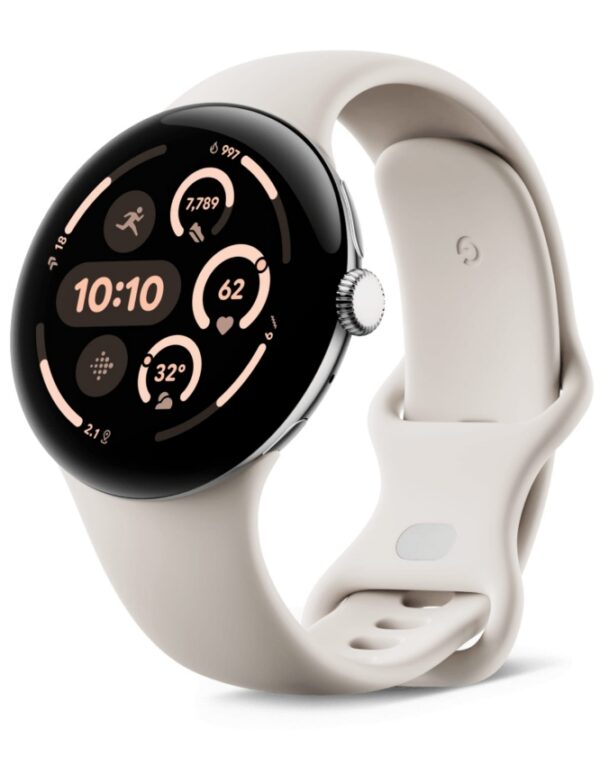 Смарт-часы Google Pixel Watch 3 LTE 45mm Polished Silver Aluminum Case / Porcelain Active Band
